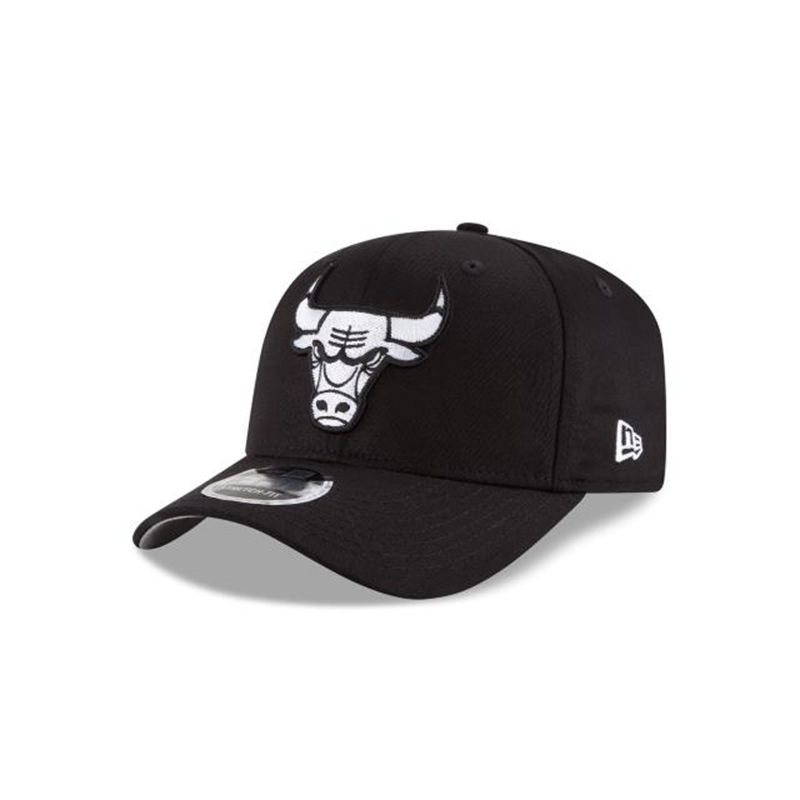 NBA Chicago Bulls Stretch Snap 9Fifty Snapback (SJR6148) - Black New Era Caps